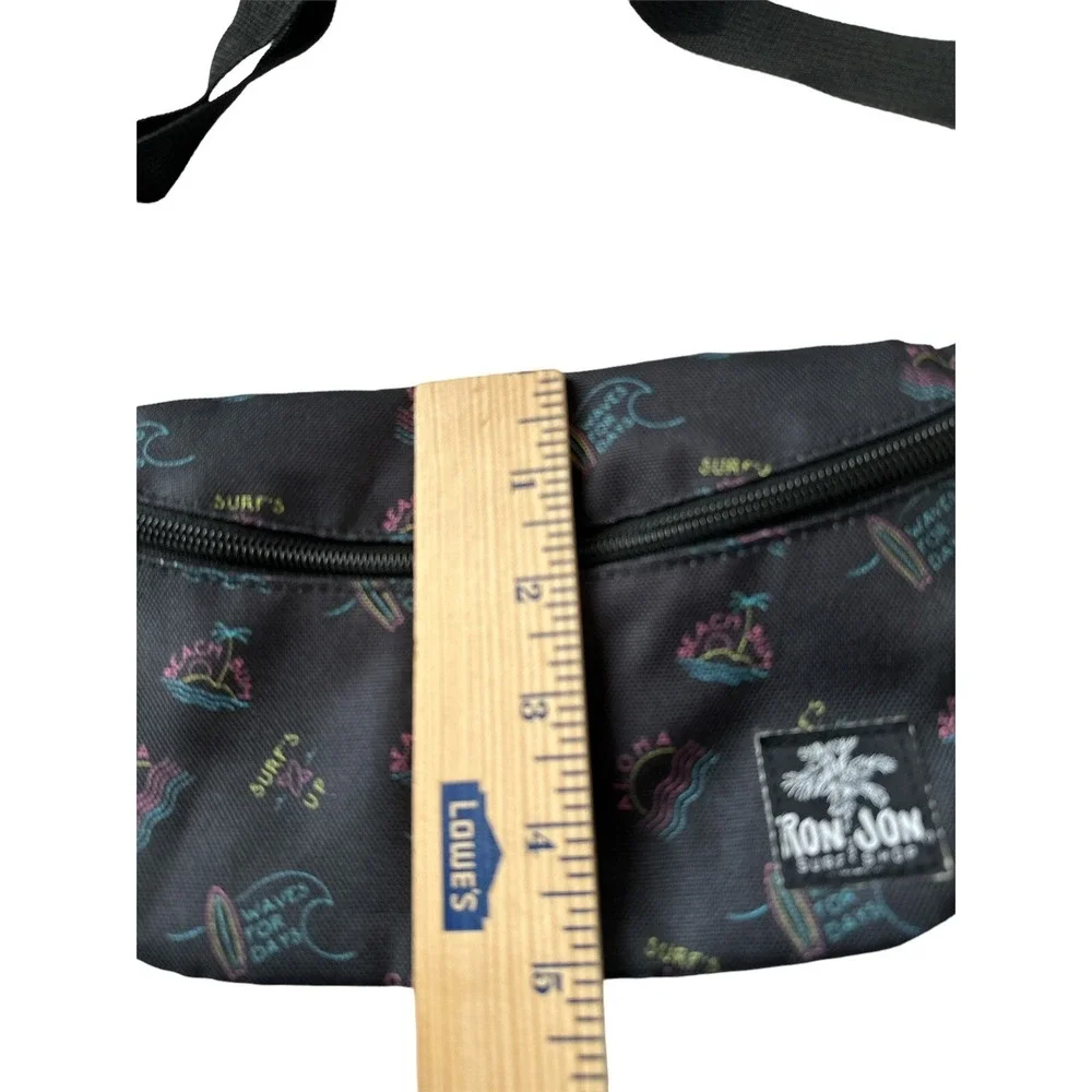 Ron Jon Surf Shop Black With Beach Print Hits Waist Pack